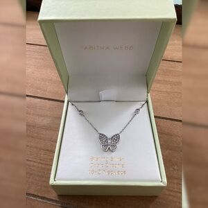 Tabitha Webb Sterling Silver Butterfly Necklace – NWT in Box